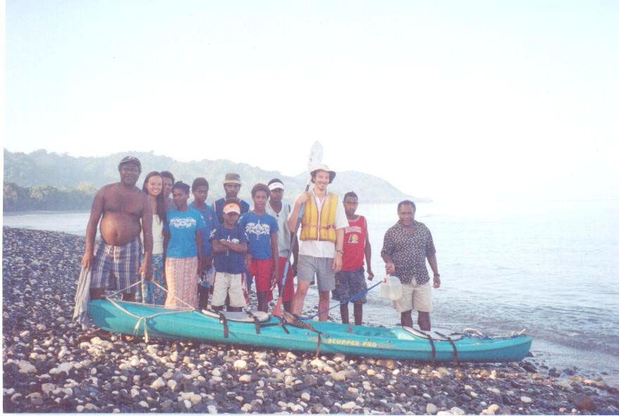 Pangi beach with some locals
